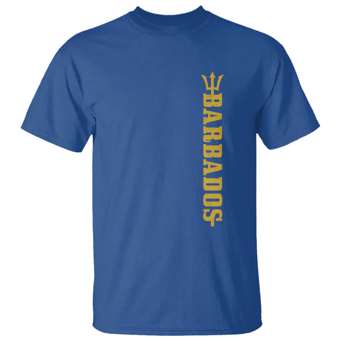 Funny Bajan Pride Barbados Trident T Shirt TS11 Royal Blue Print Your Wear