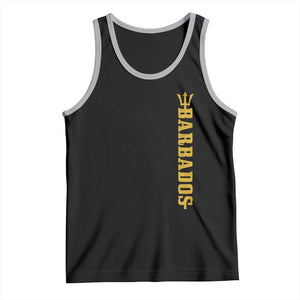 Funny Bajan Pride Barbados Trident Tank Top TS11 Black Athletic Heather Print Your Wear