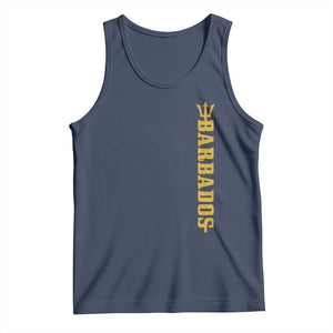 Funny Bajan Pride Barbados Trident Tank Top TS11 Navy Print Your Wear