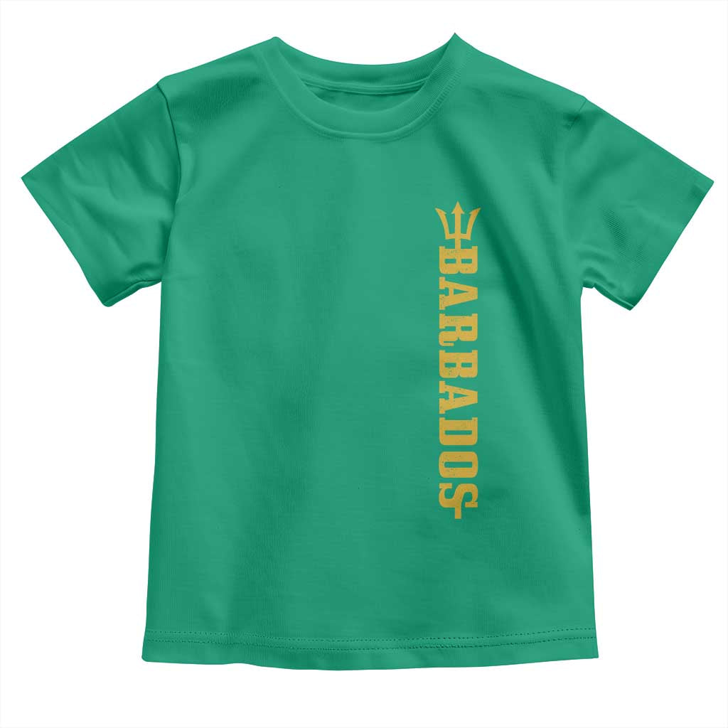 Funny Bajan Pride Barbados Trident Toddler T Shirt TS11 Irish Green Print Your Wear