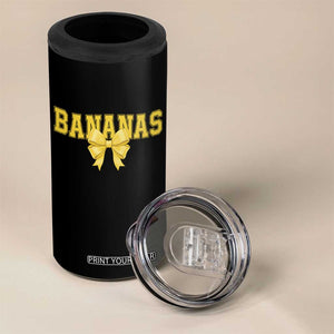 Funny Bananas Coquette Bow Baseball Player 4 in 1 Can Cooler Tumbler TS11 Print Your Wear