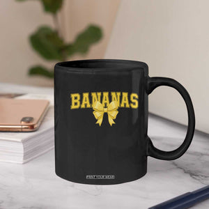 Funny Bananas Coquette Bow Baseball Player Coffee Mug TS11 Print Your Wear