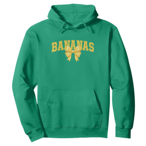 Funny Bananas Coquette Bow Baseball Player Hoodie TS11 Irish Green Print Your Wear