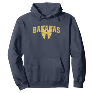 Funny Bananas Coquette Bow Baseball Player Hoodie TS11 Navy Print Your Wear