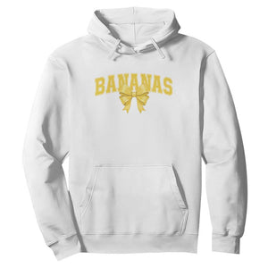 Funny Bananas Coquette Bow Baseball Player Hoodie TS11 White Print Your Wear