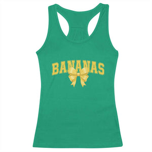 Funny Bananas Coquette Bow Baseball Player Racerback Tank Top TS11 Irish Green Print Your Wear
