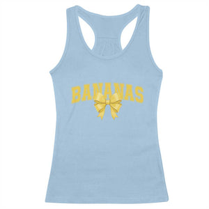 Funny Bananas Coquette Bow Baseball Player Racerback Tank Top TS11 Light Blue Print Your Wear