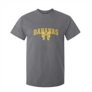 Funny Bananas Coquette Bow Baseball Player T Shirt For Kid TS11 Charcoal Print Your Wear