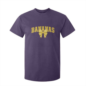 Funny Bananas Coquette Bow Baseball Player T Shirt For Kid TS11 Purple Print Your Wear