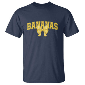 Funny Bananas Coquette Bow Baseball Player T Shirt TS11 Navy Print Your Wear