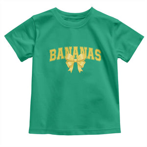 Funny Bananas Coquette Bow Baseball Player Toddler T Shirt TS11 Irish Green Print Your Wear