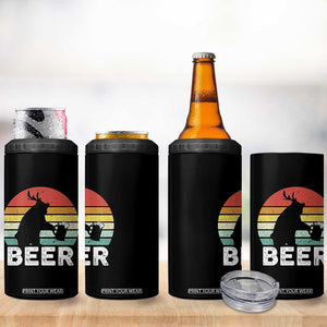 Funny Bear Deer 4 in 1 Can Cooler Tumbler Vintage Retro Beer Mug TS11 Print Your Wear