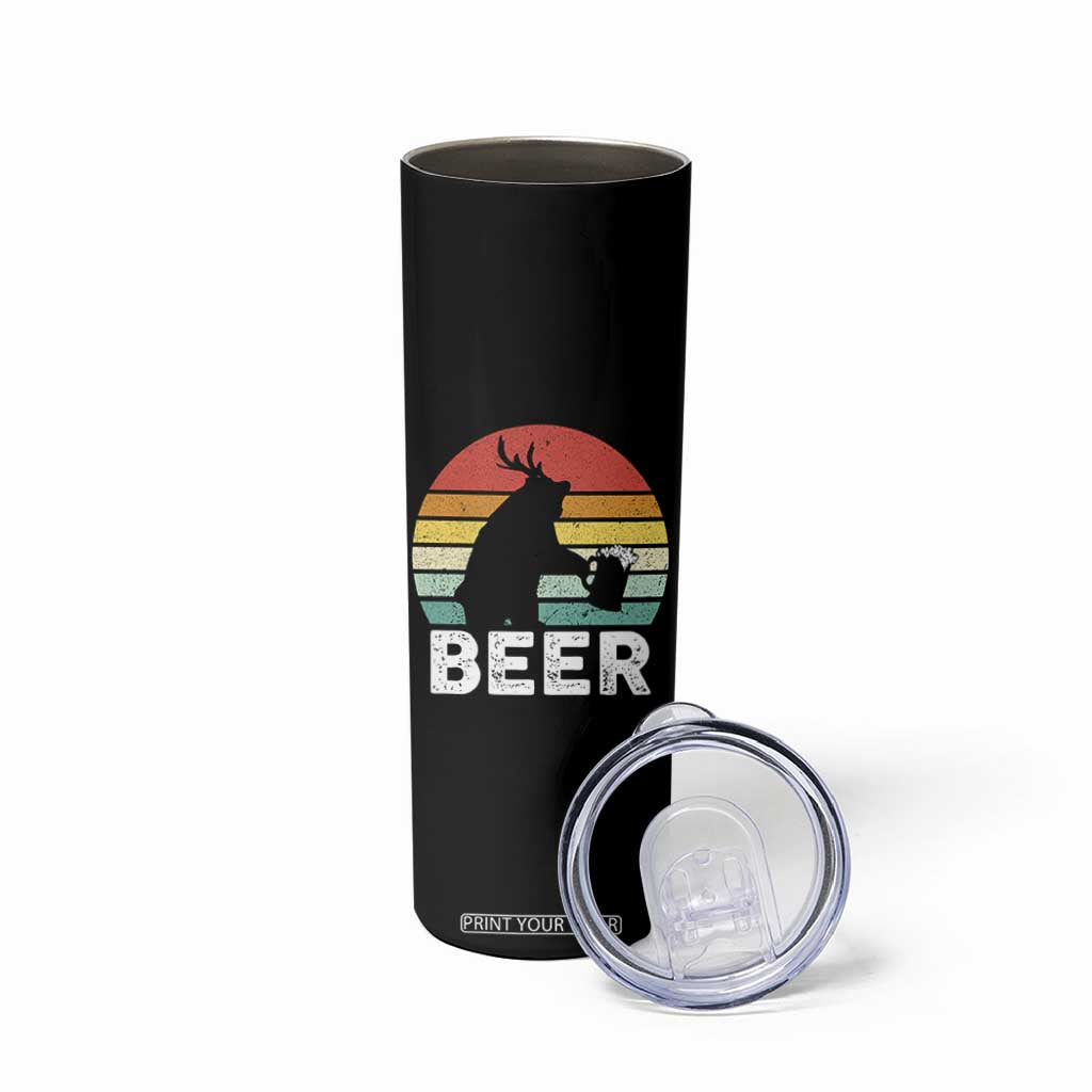 Funny Bear Deer Skinny Tumbler Vintage Retro Beer Mug TS11 Print Your Wear