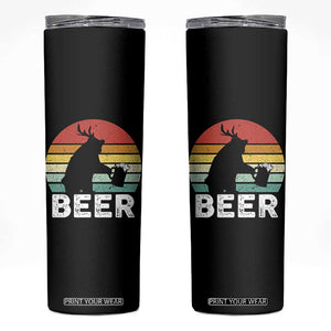 Funny Bear Deer Skinny Tumbler Vintage Retro Beer Mug TS11 Black Print Your Wear
