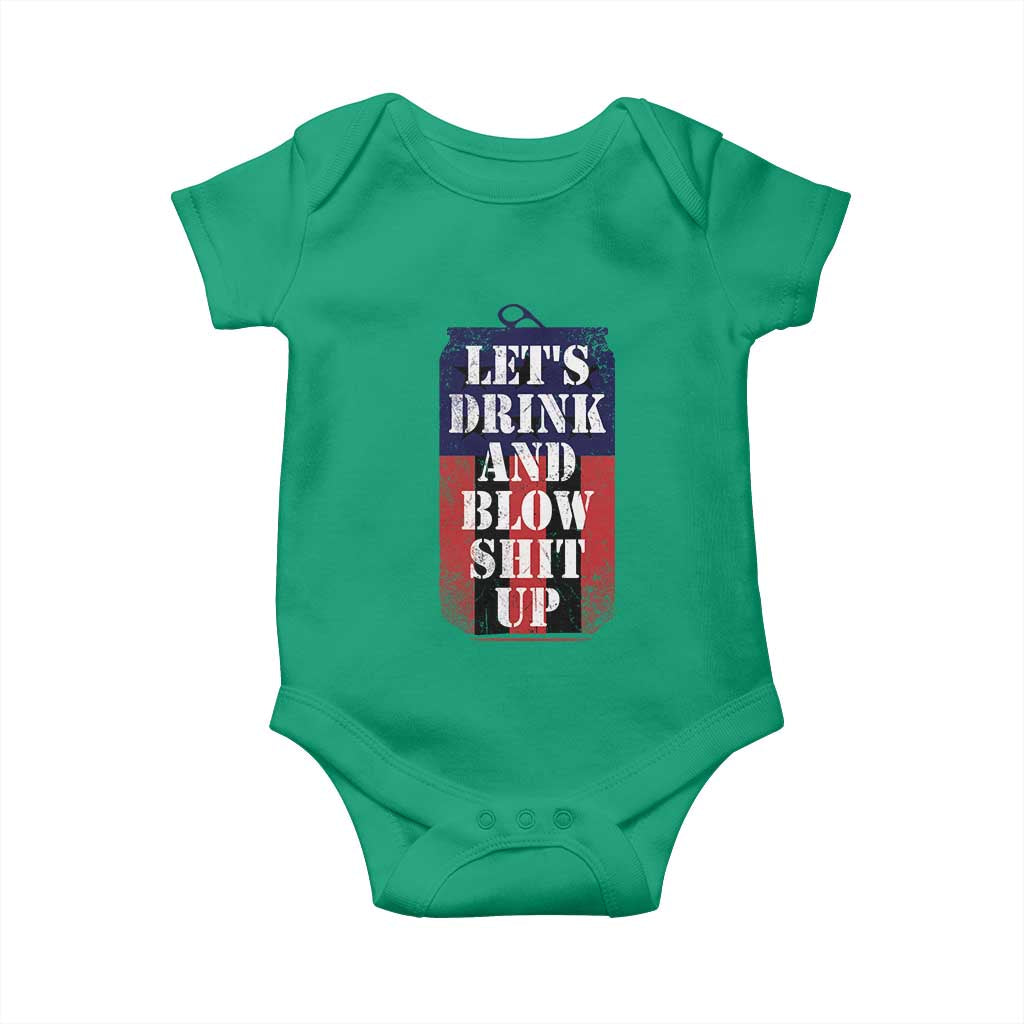 Funny Beer American Flag 4th of July Baby Onesie Merica Drinking USA TS10 Irish Green Print Your Wear