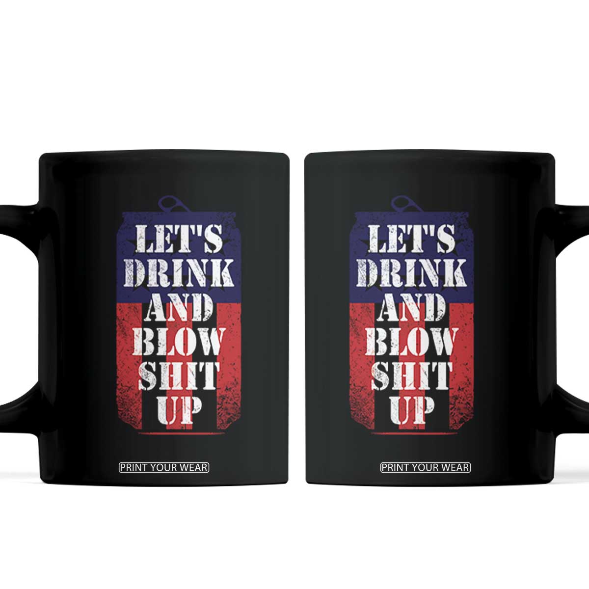 Funny Beer American Flag 4th of July Coffee Mug Merica Drinking USA TS10 Black Print Your Wear