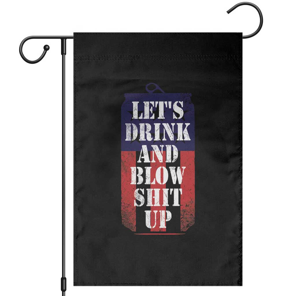 Funny Beer American Flag 4th of July Garden Flag Merica Drinking USA TS10 Black Print Your Wear