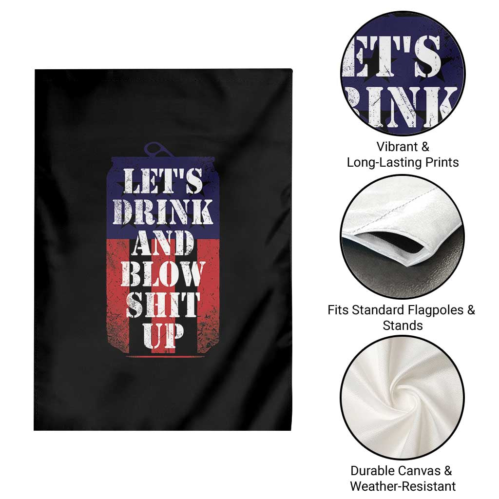 Funny Beer American Flag 4th of July Garden Flag Merica Drinking USA TS10 Print Your Wear