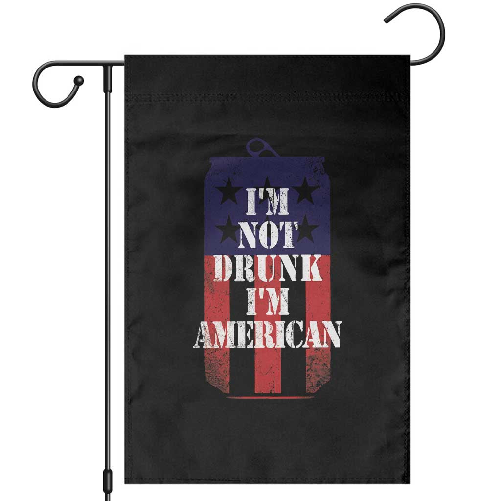 Funny Beer American Flag 4th of July Garden Flag Not Drunk I am American Merica USA TS10 Black Print Your Wear