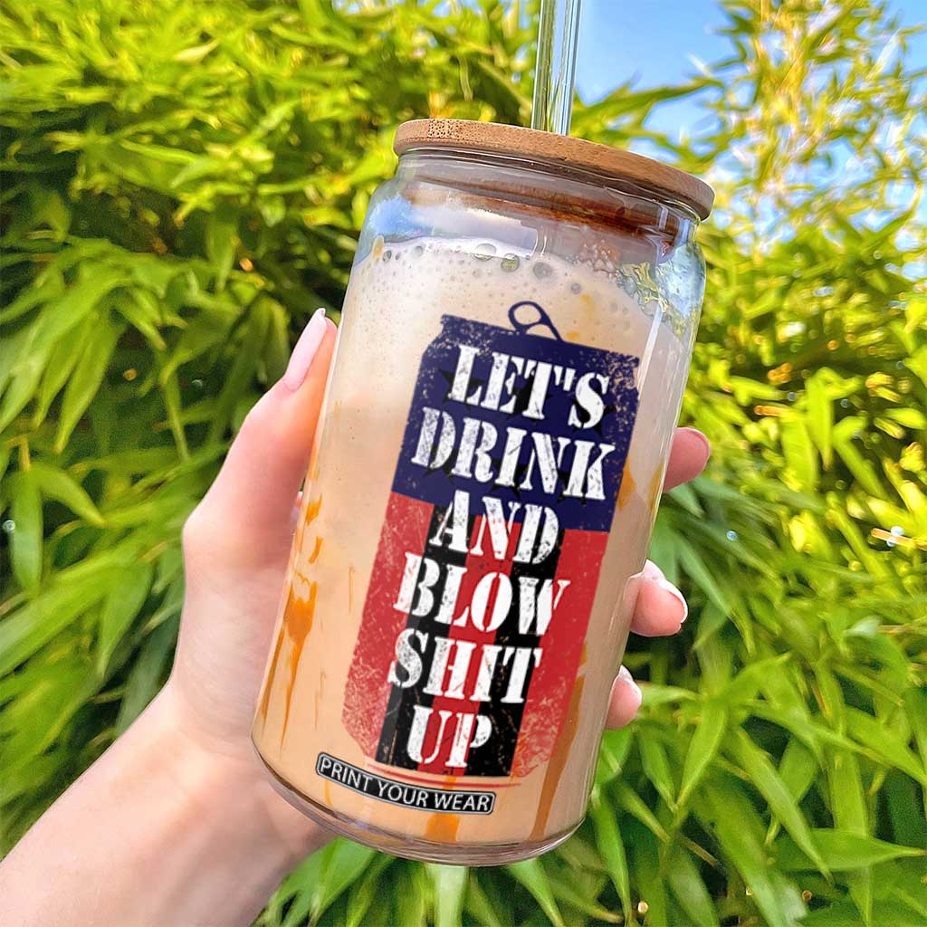 Funny Beer American Flag 4th of July Glass Can Merica Drinking USA TS10 Print Your Wear