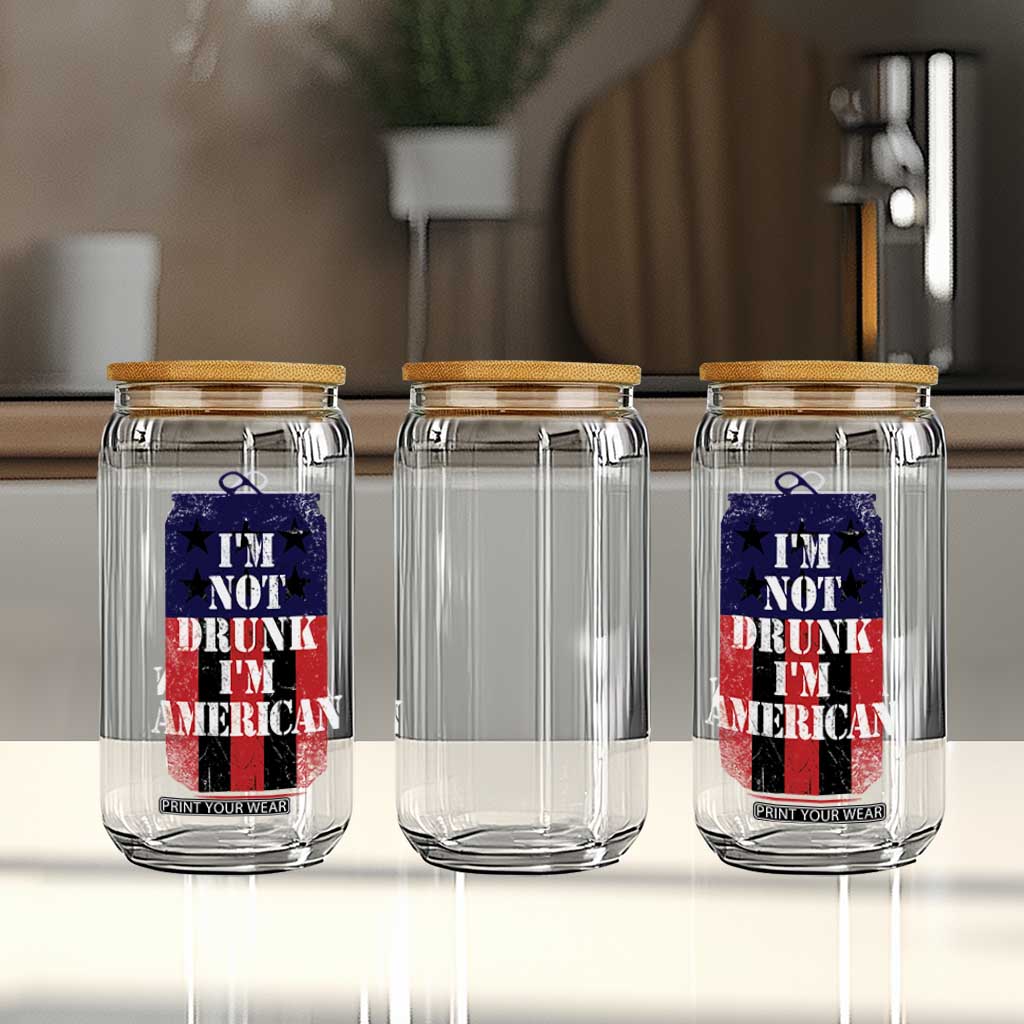 Funny Beer American Flag 4th of July Glass Can Not Drunk I am American Merica USA TS10 Print Your Wear
