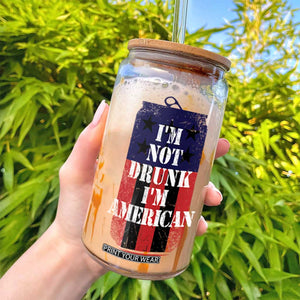 Funny Beer American Flag 4th of July Glass Can Not Drunk I am American Merica USA TS10 Print Your Wear