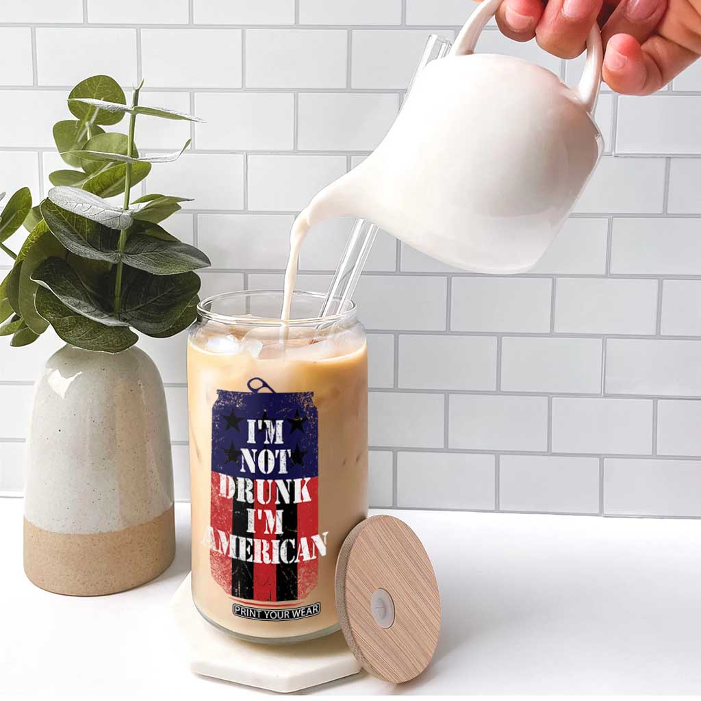 Funny Beer American Flag 4th of July Glass Can Not Drunk I am American Merica USA TS10 Print Your Wear