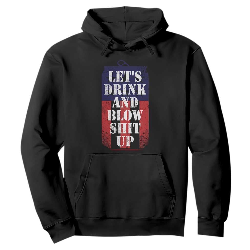 Funny Beer American Flag 4th of July Hoodie Merica Drinking USA TS10 Black Print Your Wear
