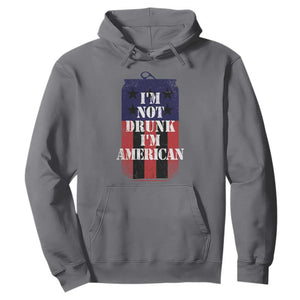 Funny Beer American Flag 4th of July Hoodie Not Drunk I am American Merica USA TS10 Charcoal Print Your Wear