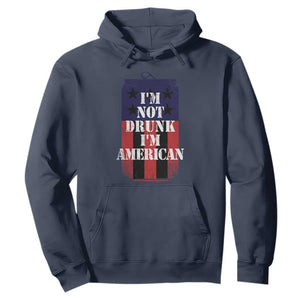 Funny Beer American Flag 4th of July Hoodie Not Drunk I am American Merica USA TS10 Navy Print Your Wear