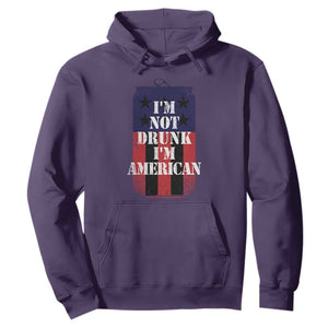 Funny Beer American Flag 4th of July Hoodie Not Drunk I am American Merica USA TS10 Purple Print Your Wear