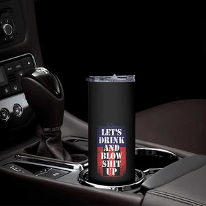 Funny Beer American Flag 4th of July Skinny Tumbler Merica Drinking USA TS10 Print Your Wear