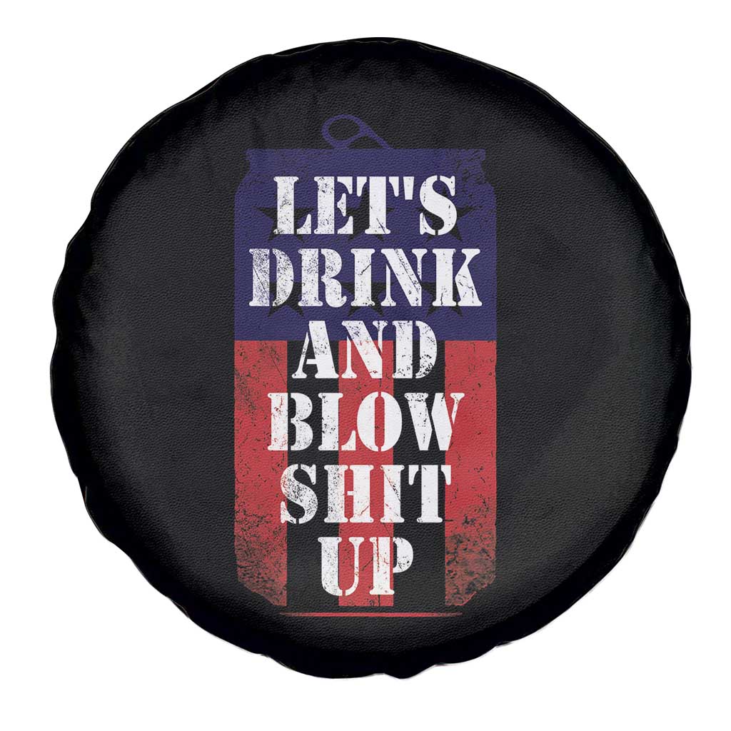 Funny Beer American Flag 4th of July Spare Tire Cover Merica Drinking USA TS10 Print Your Wear