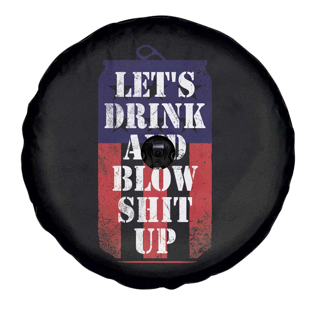 Funny Beer American Flag 4th of July Spare Tire Cover Merica Drinking USA TS10 Print Your Wear