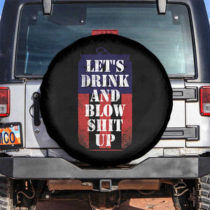 Funny Beer American Flag 4th of July Spare Tire Cover Merica Drinking USA TS10 No hole Black Print Your Wear