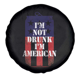 Funny Beer American Flag 4th of July Spare Tire Cover Not Drunk I am American Merica USA TS10 Print Your Wear