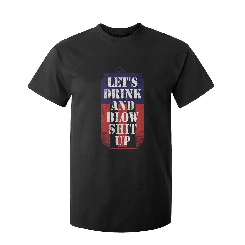 Funny Beer American Flag 4th of July T Shirt For Kid Merica Drinking USA TS10 Black Print Your Wear