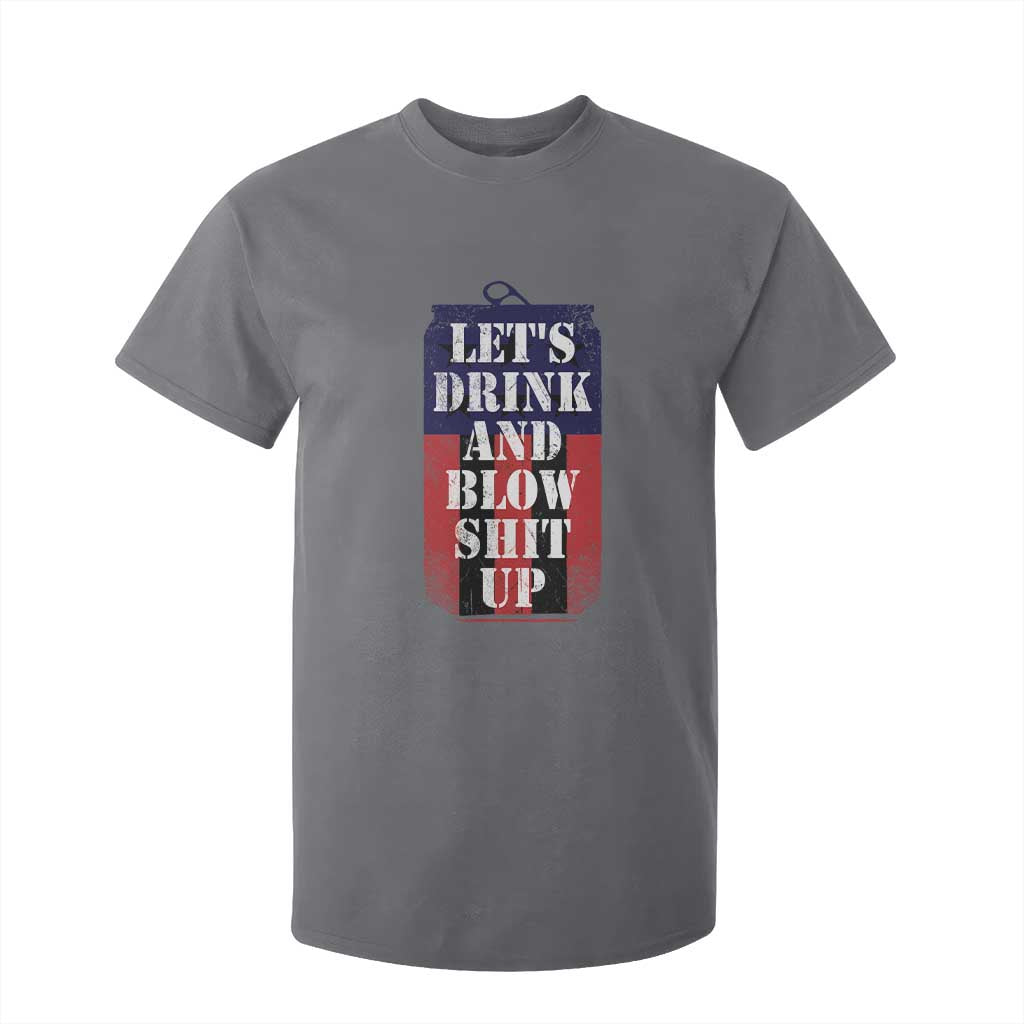 Funny Beer American Flag 4th of July T Shirt For Kid Merica Drinking USA TS10 Charcoal Print Your Wear