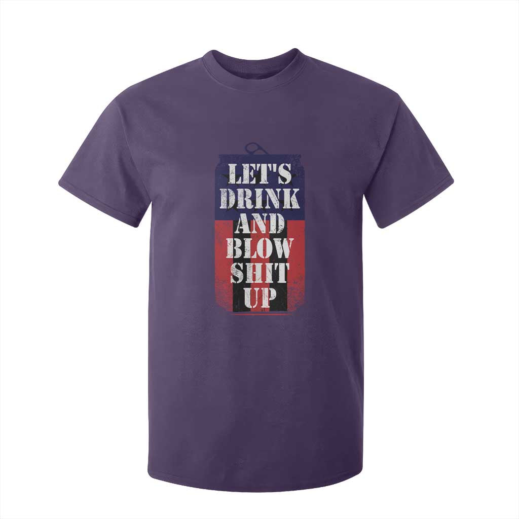 Funny Beer American Flag 4th of July T Shirt For Kid Merica Drinking USA TS10 Purple Print Your Wear