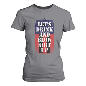 Funny Beer American Flag 4th of July T Shirt For Women Merica Drinking USA TS10 Charcoal Print Your Wear