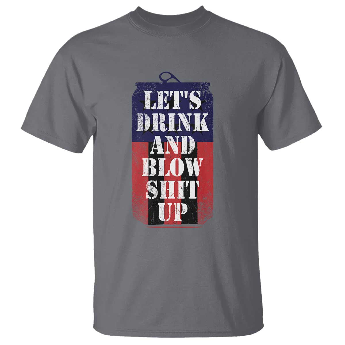 Funny Beer American Flag 4th of July T Shirt Merica Drinking USA TS10 Charcoal Print Your Wear