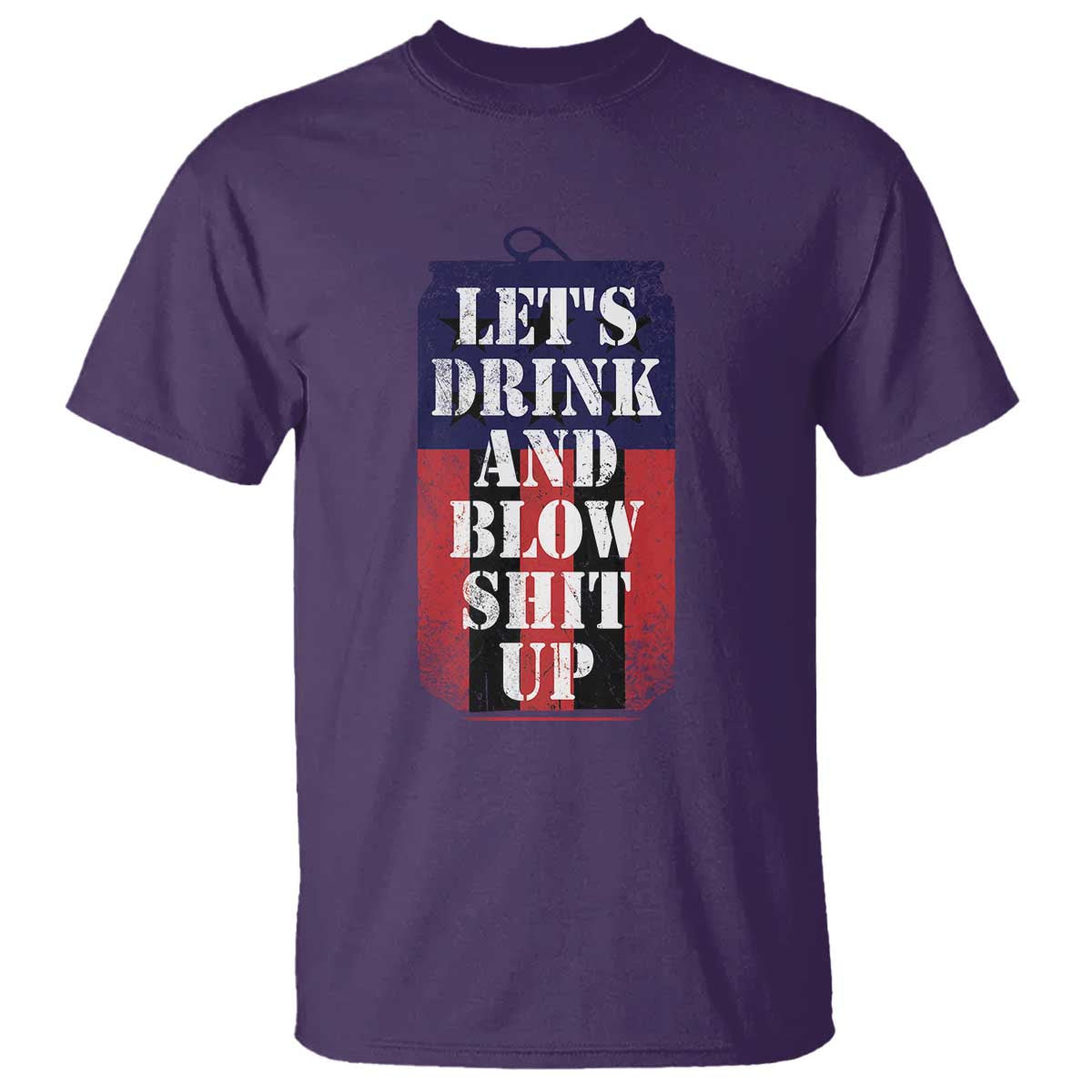 Funny Beer American Flag 4th of July T Shirt Merica Drinking USA TS10 Purple Print Your Wear