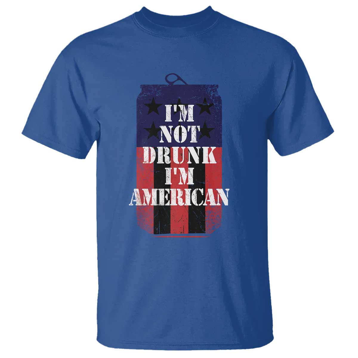 Funny Beer American Flag 4th of July T Shirt Not Drunk I am American Merica USA TS10 Royal Blue Print Your Wear