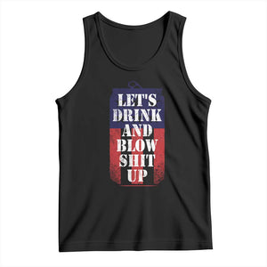 Funny Beer American Flag 4th of July Tank Top Merica Drinking USA TS10 Black Print Your Wear