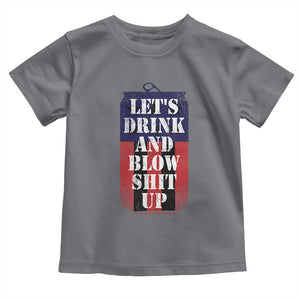 Funny Beer American Flag 4th of July Toddler T Shirt Merica Drinking USA TS10 Charcoal Print Your Wear