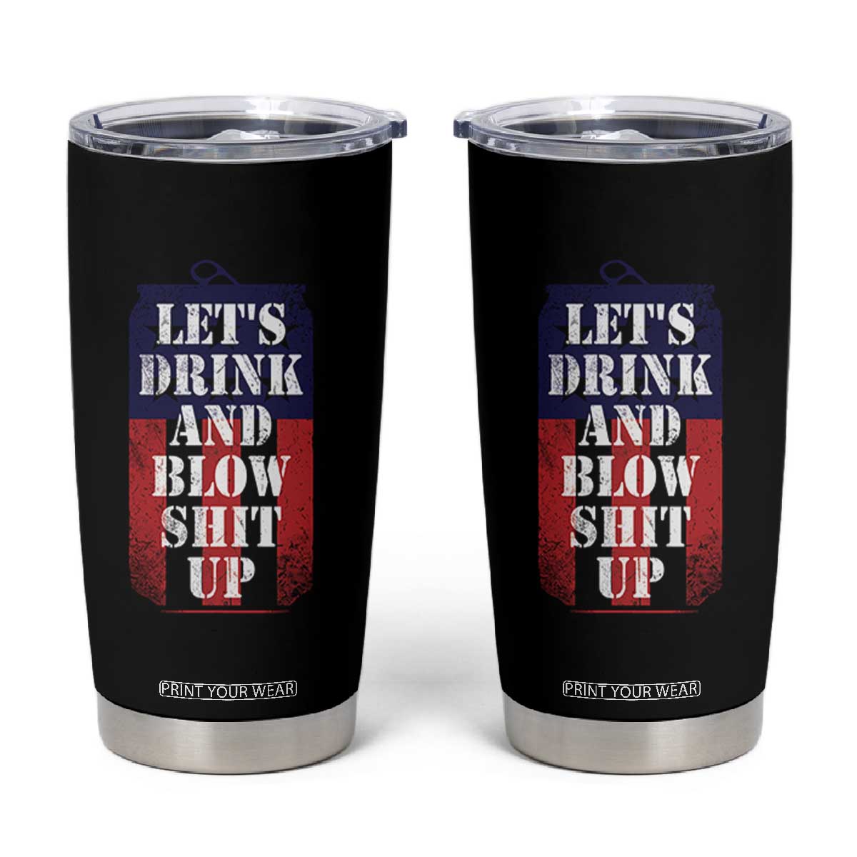 Funny Beer American Flag 4th of July Tumbler Cup Merica Drinking USA TS10 Black Print Your Wear