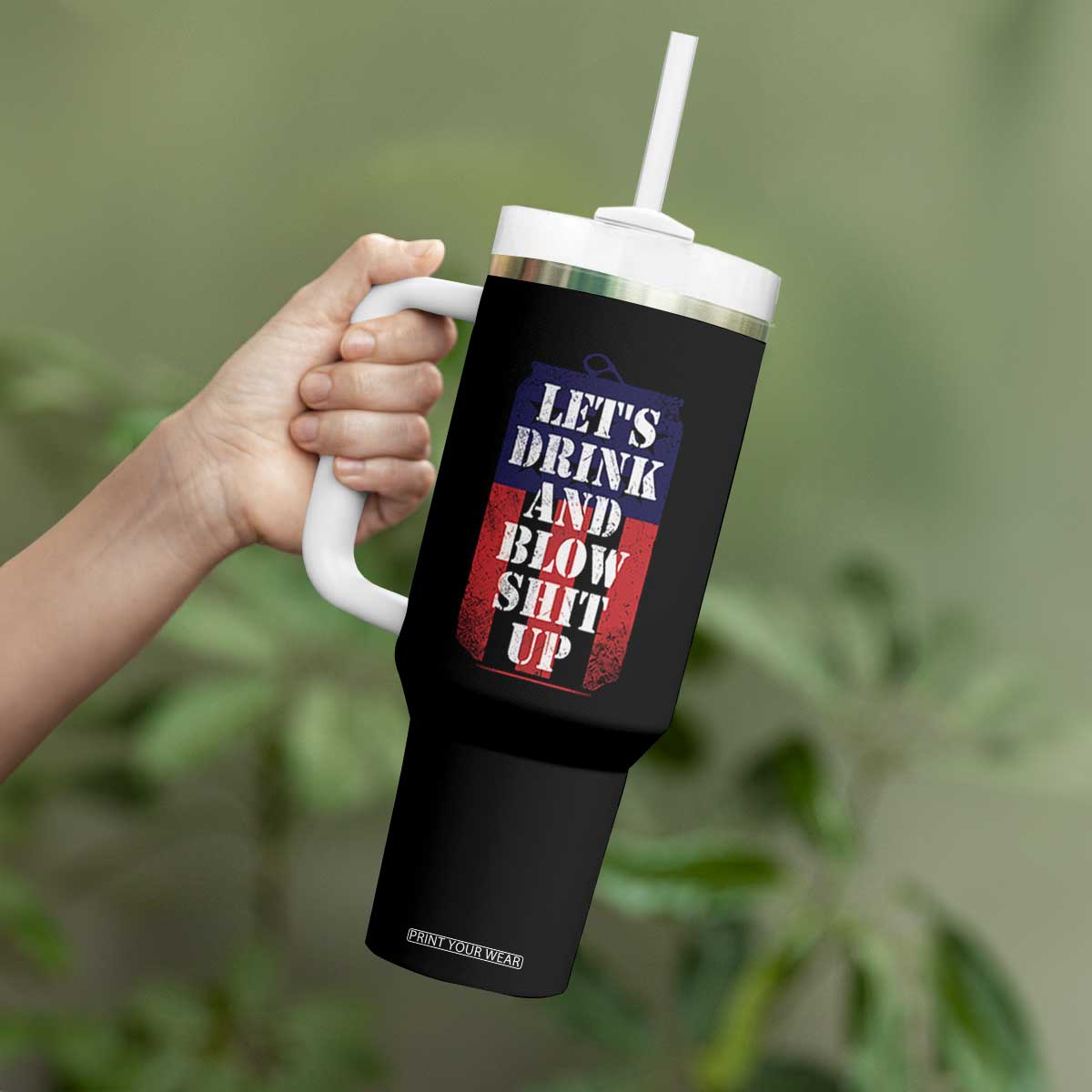Funny Beer American Flag 4th of July Tumbler With Handle Merica Drinking USA TS10 Print Your Wear