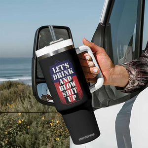 Funny Beer American Flag 4th of July Tumbler With Handle Merica Drinking USA TS10 Print Your Wear