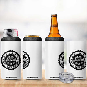 Funny Beer Lover 4 in 1 Can Cooler Tumbler Drinks Well With Others Drinking Beer Mug TS11 Print Your Wear