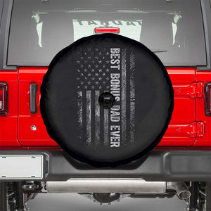 Funny Best Bonus Dad Ever Spare Tire Cover Fathers Day American Flag TS11 Black Print Your Wear